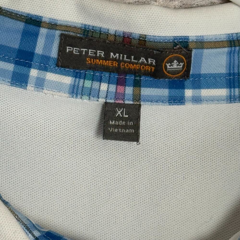 Peter Millar Summer Comfort Turnberry Isle GC Polo Shirt Mens XL White Preppy - Picture 2 of 7
